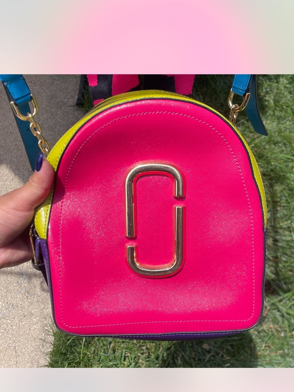 Marc Jacobs Snapshot Backpack Bright Pink Multicolor